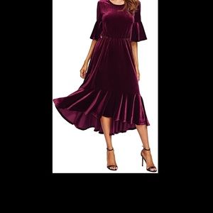 Velvet midi/maxi dress